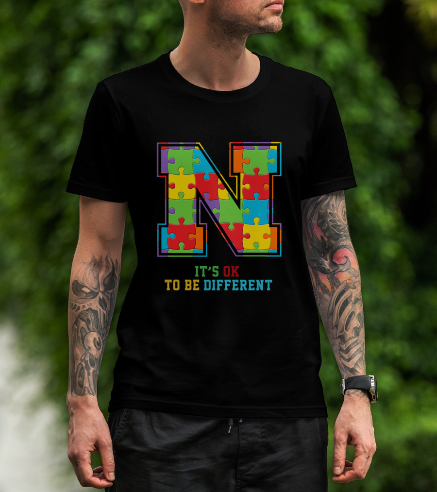 N Puzzle It's Ok To Be Different T-Shirt