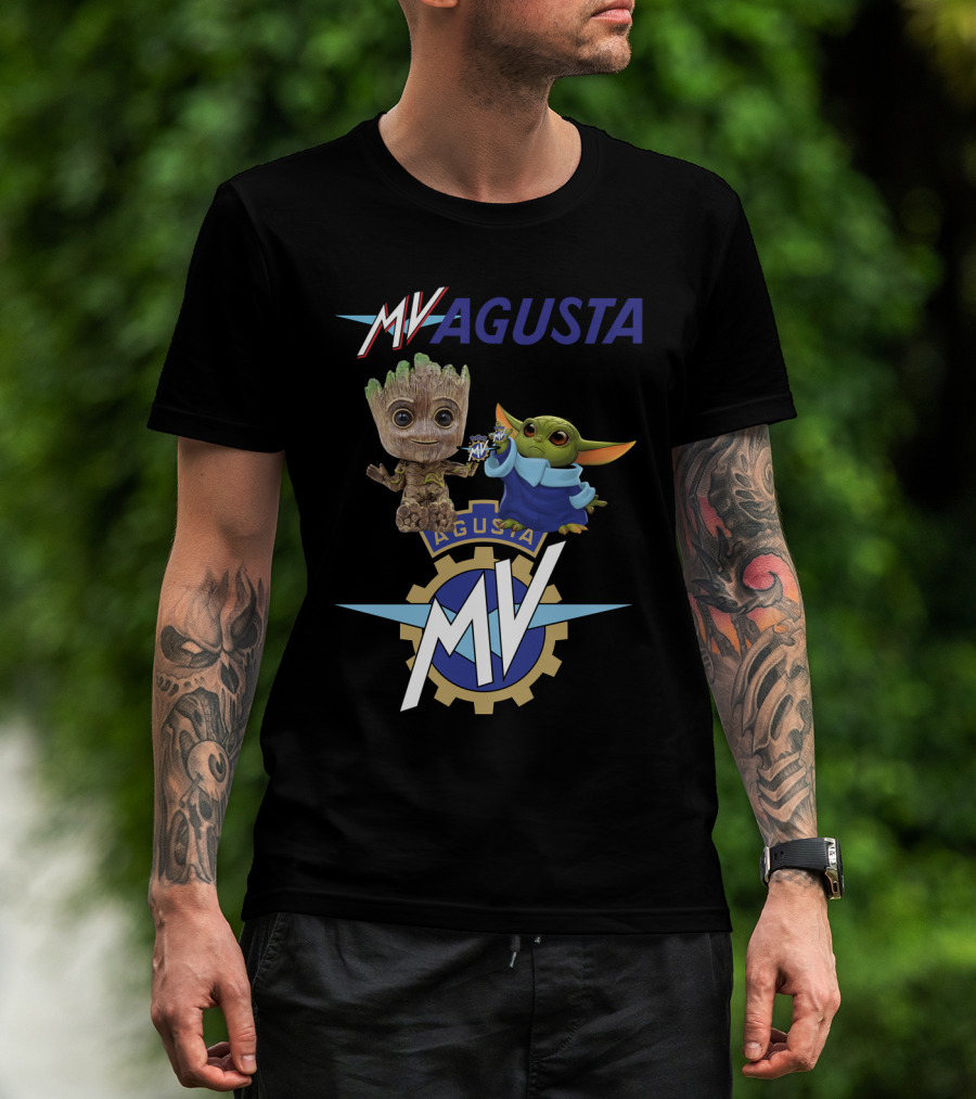Mv Agusta Groot Yoda Characters T-Shirt