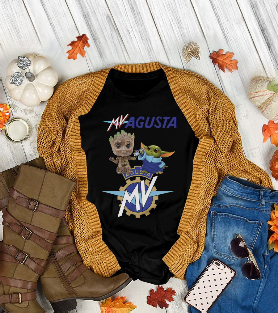 Mv Agusta Groot Yoda Characters T-Shirt