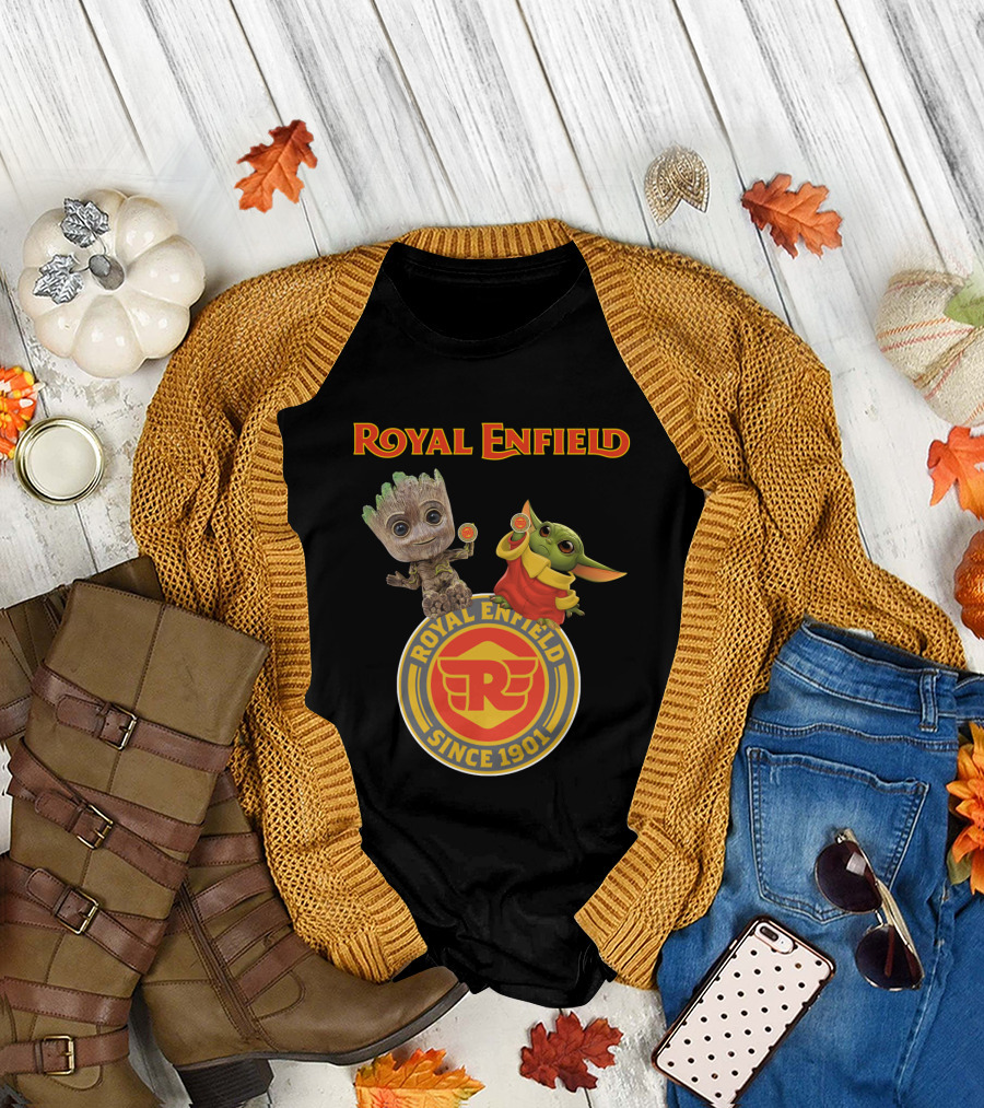 Royal Enfield Since 1901 Groot Yoda T-Shirt