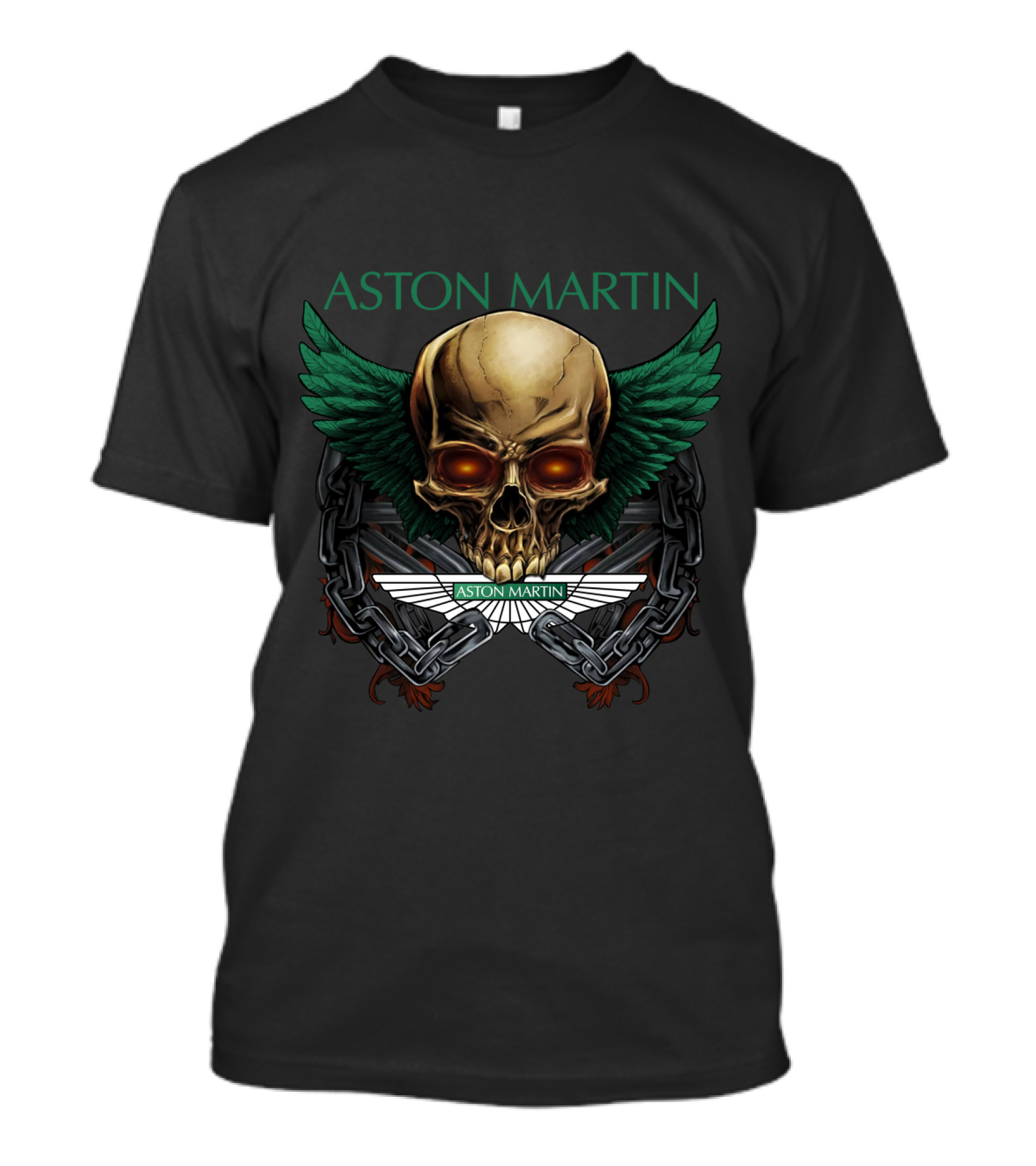 Aston Martin Winged Skull And Chains T-Shirt