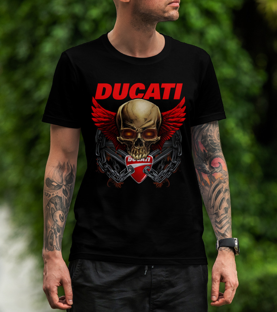 Ducati Skull Wings Chain T-Shirt