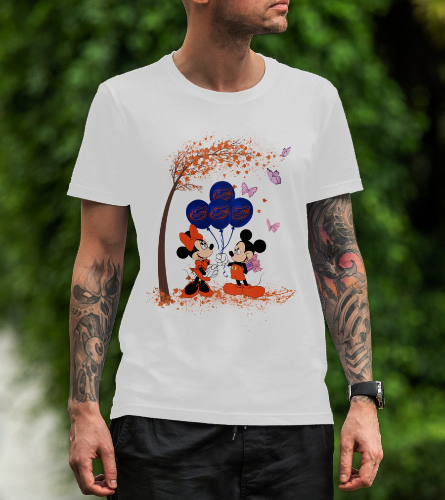 Ncaa Florida Gators Balloons With Mickey And Minnie Mouse T-Shirt