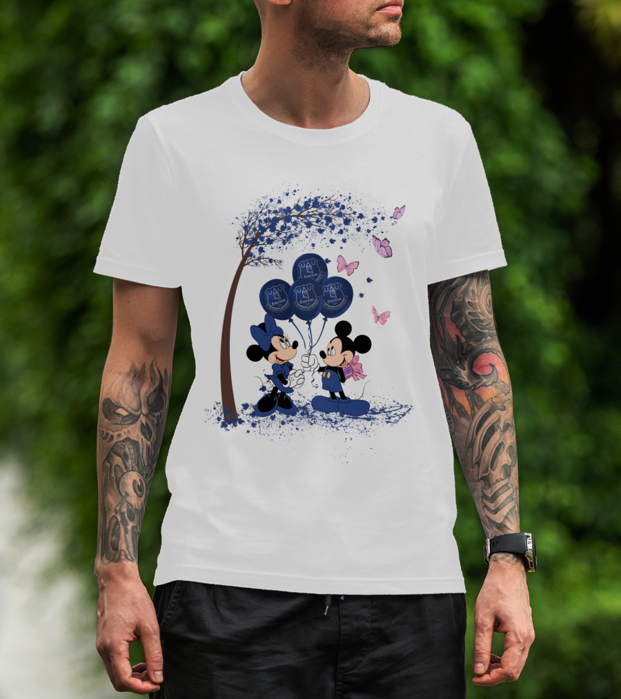 DH 29 Premier League Everton Mickey Minnie Balloons T-Shirt
