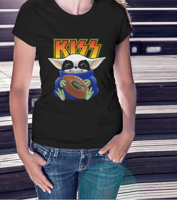 KISS Eric Singer Baby Yoda Florida Gators Football T-Shirt