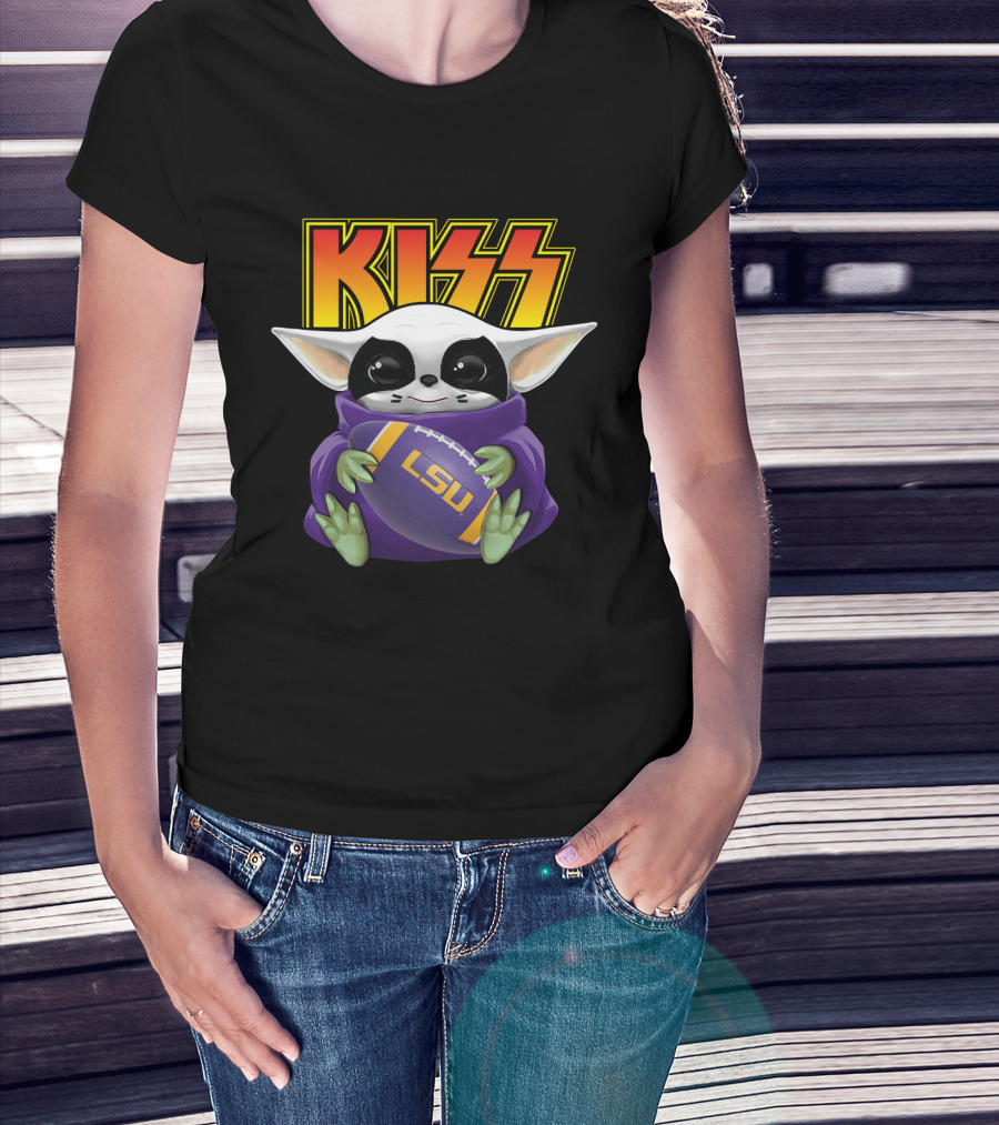 Kiss Baby Jabba Lsu Football Fan Iconic Style T-Shirt