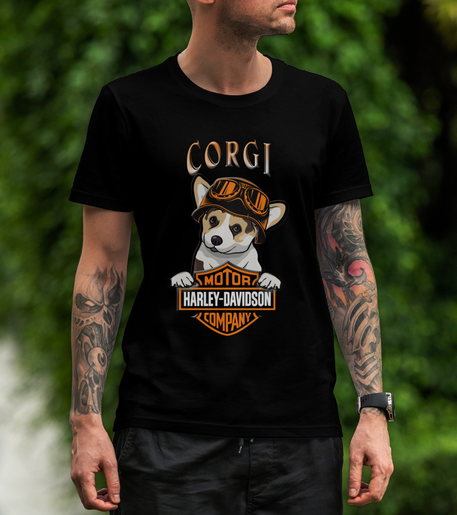 Corgi Motor Harley Davidson Company T-Shirt