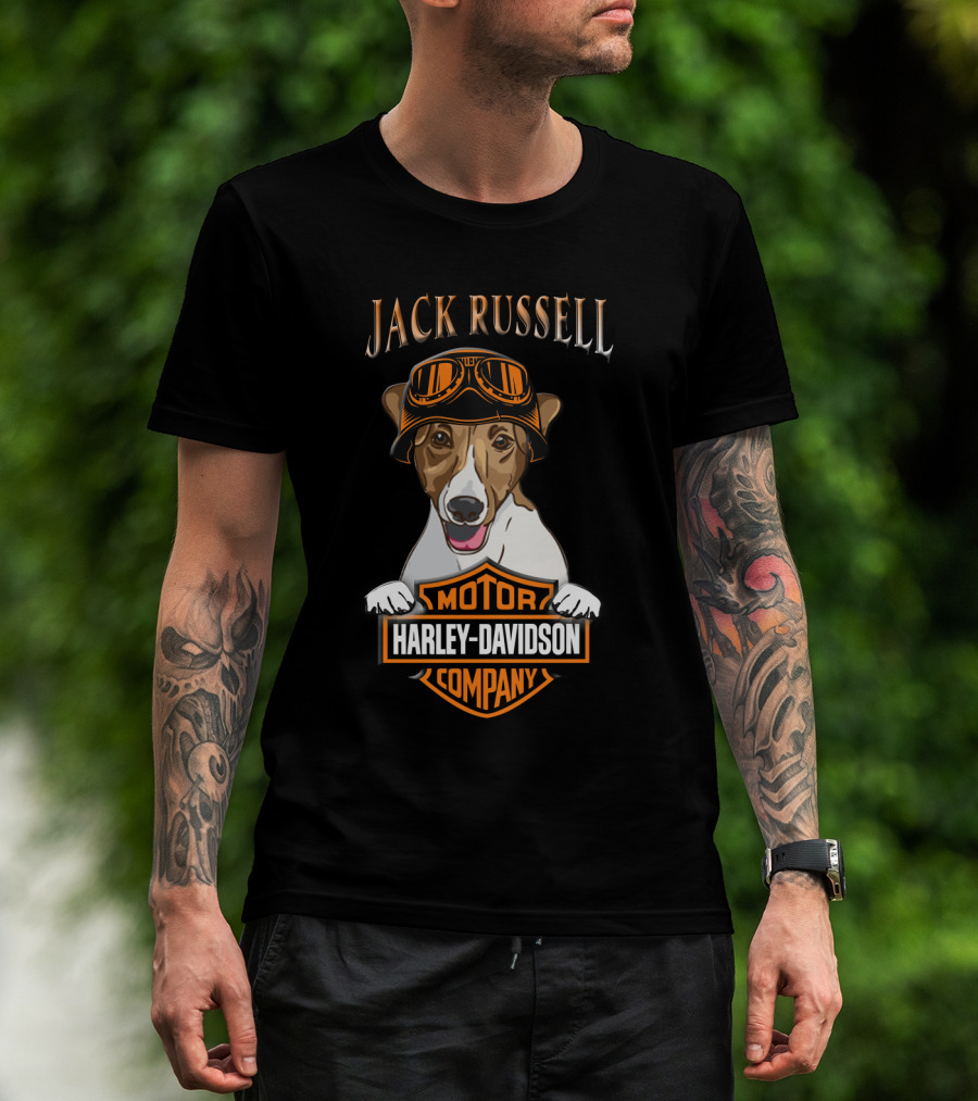 Jack Russell Terrier Harley Davidson Motorcycle Company T-Shirt