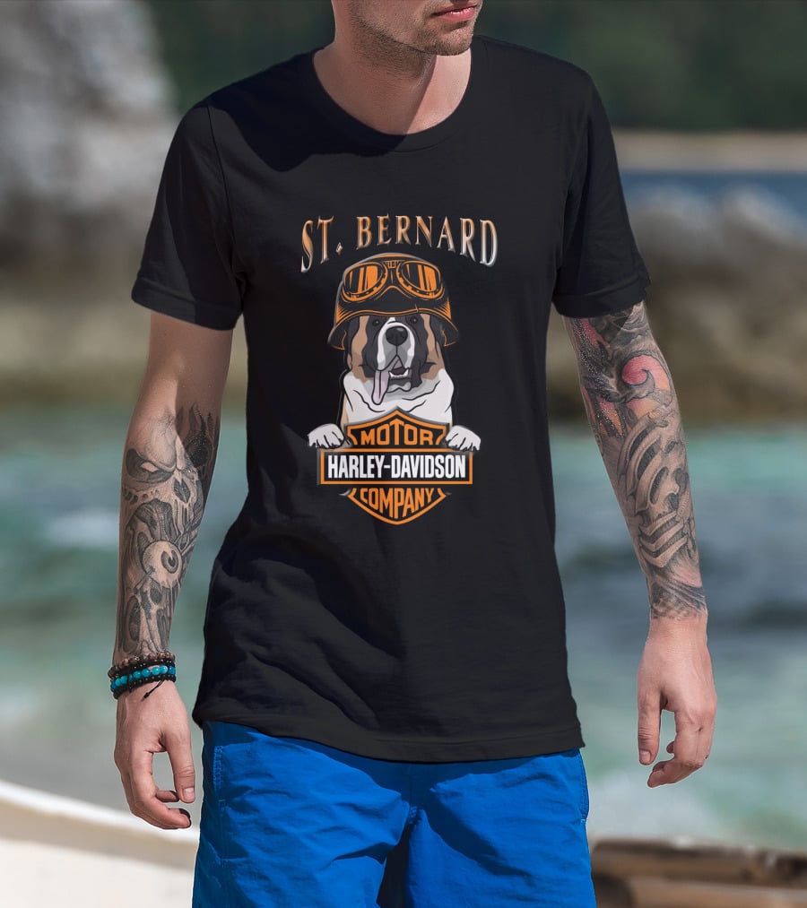 St Bernard Harley Davidson Motorcycle Company T-Shirt