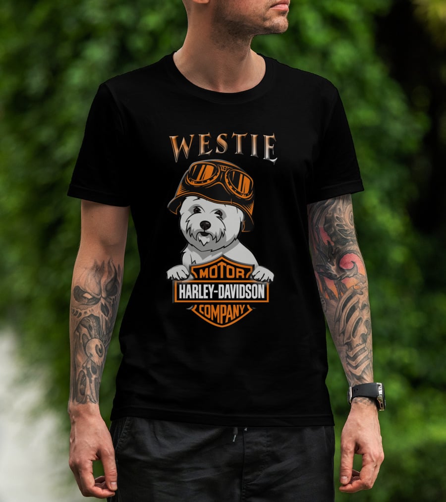 Westie Harley Davidson Motor Company T-Shirt