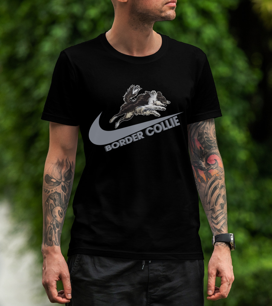 Border Collie Nike Jumping T-Shirt