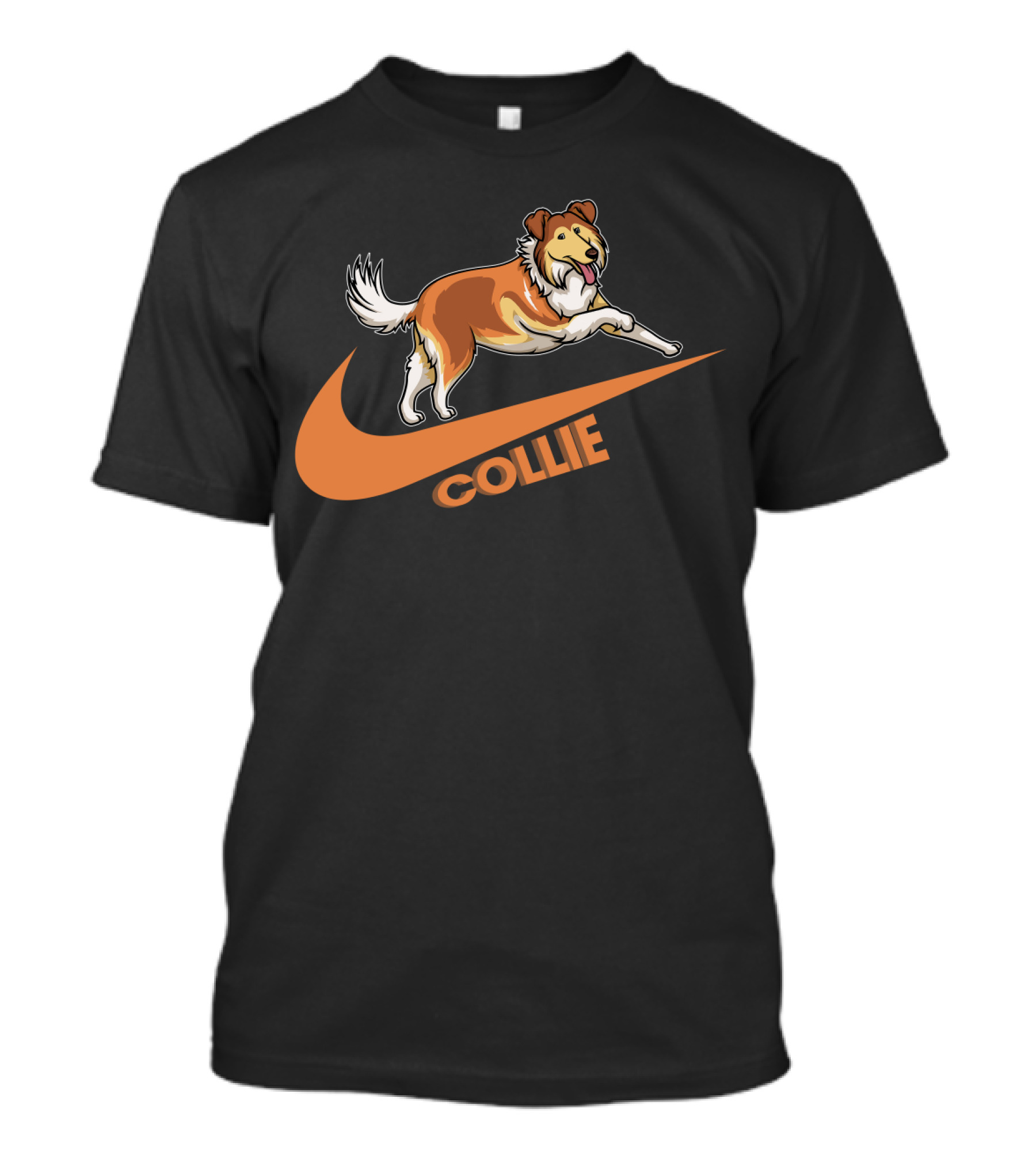Collie Dh 36 Nike Jumping Dog Swoosh T-Shirt