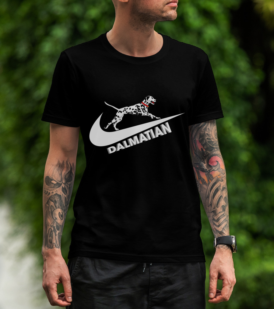 Dalmatian Nike Logo Dog Swoosh T-Shirt