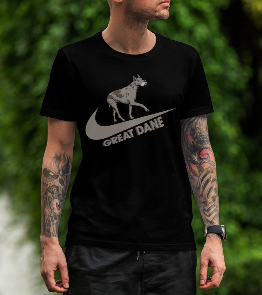 Great Dane Nike Logo Dog T-Shirt