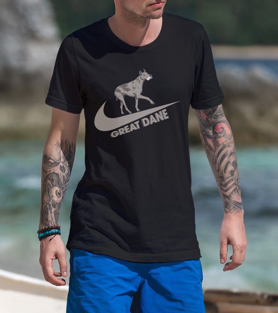 Great Dane Nike Logo Dog T-Shirt