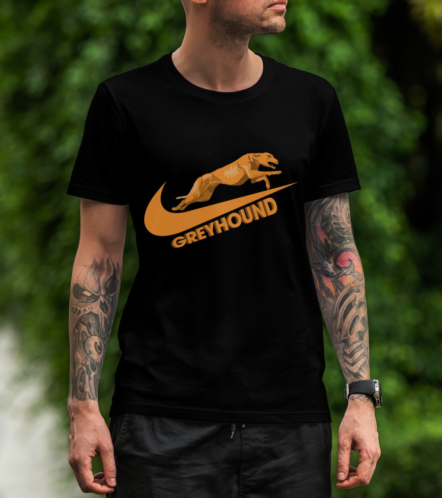 Greyhound Nike Jumping Dog T-Shirt