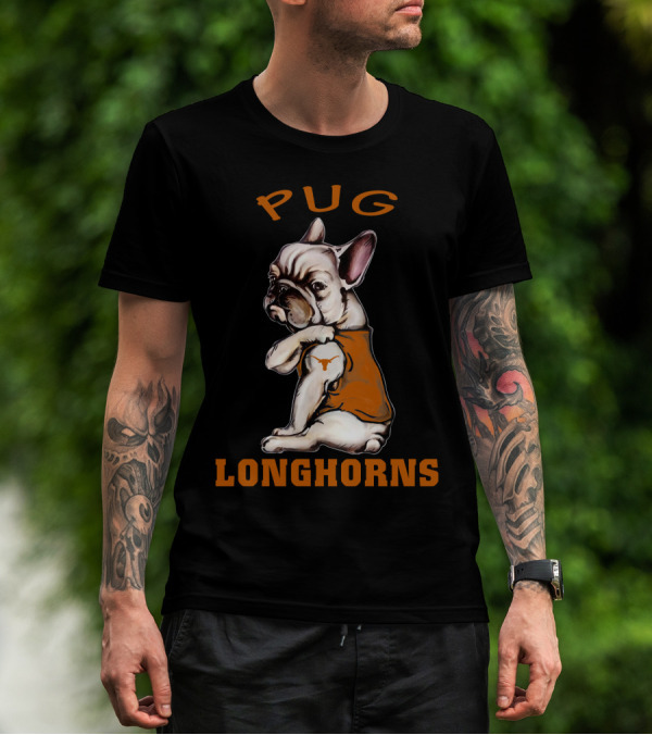 Pug Longhorns Ncaa Tl T-Shirt