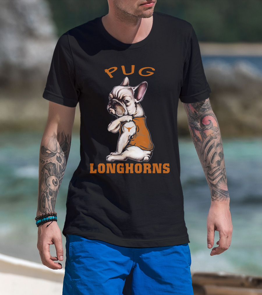 Pug Longhorns Ncaa Tl T-Shirt