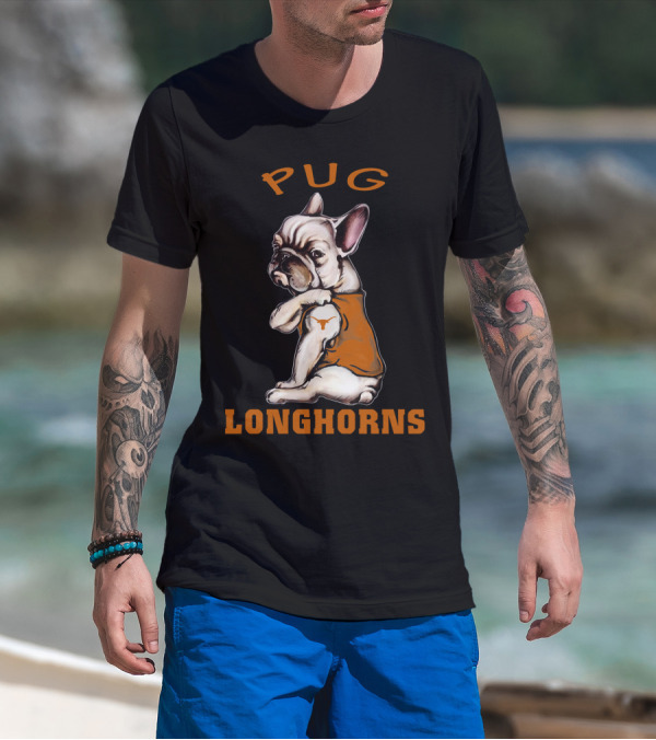 Pug Longhorns Ncaa Tl T-Shirt