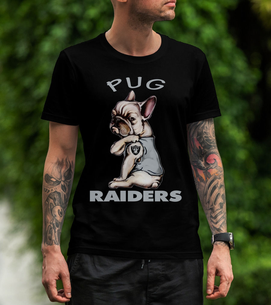 Pug Raiders Nflor Raiders T-Shirt