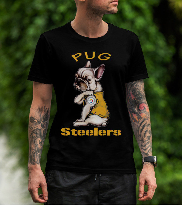 Pug Steelers Nfl Team T-Shirt