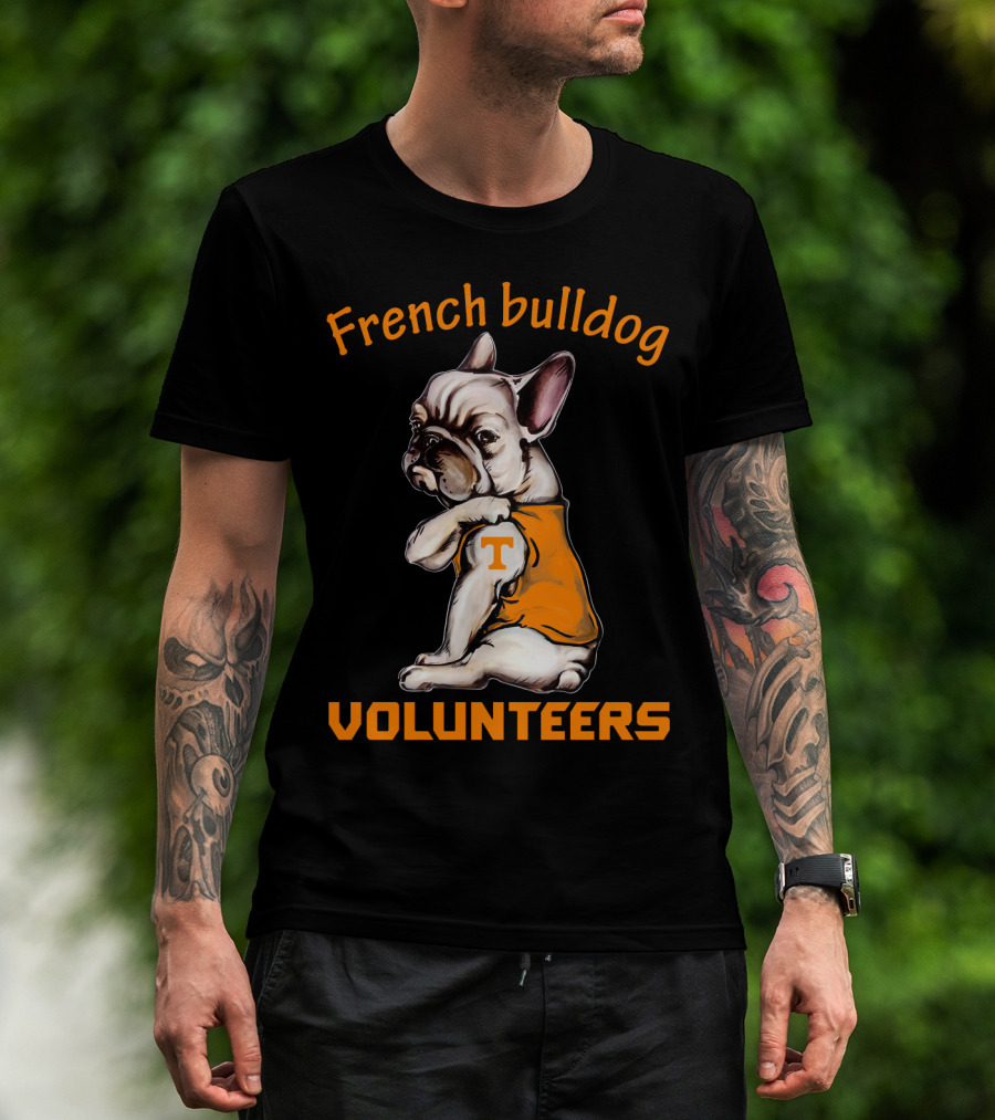 French Bulldog Tennessee Volunteers T-Shirt