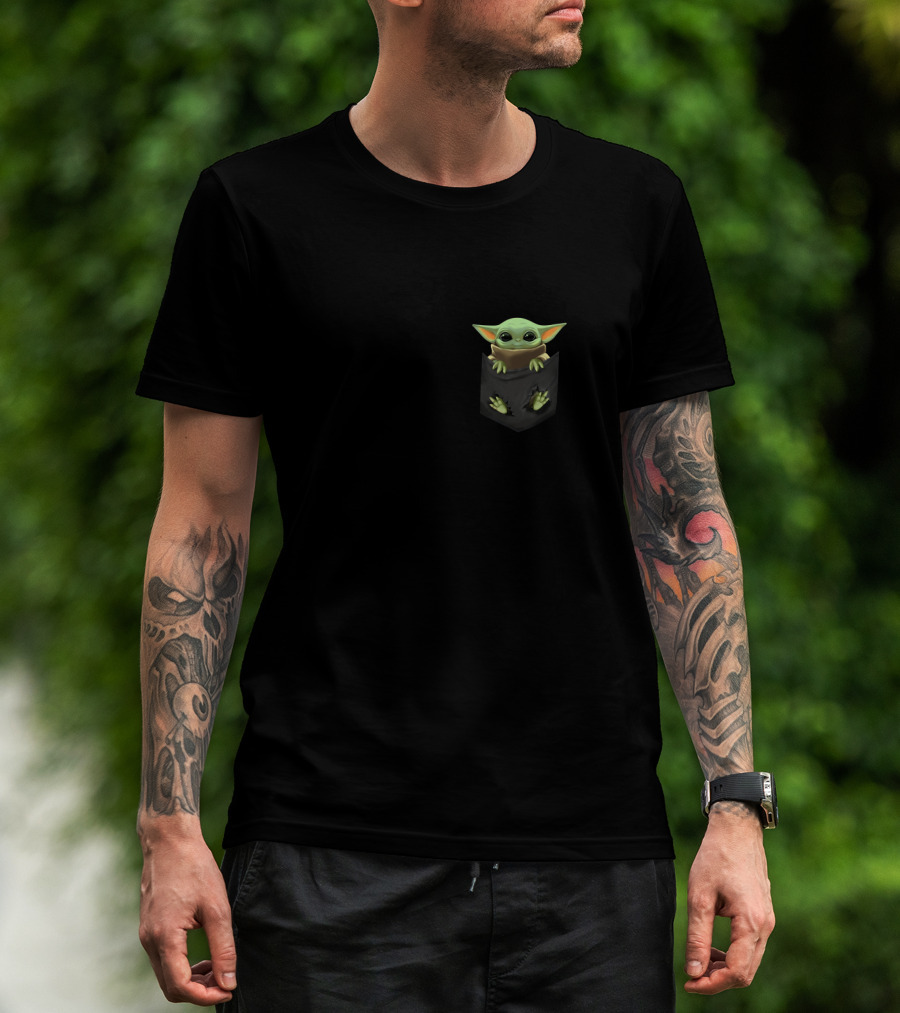 Baby Yoda In Pocket T-Shirt