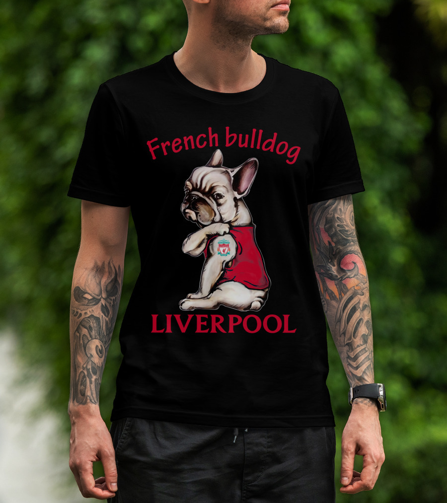 French Bulldog Liverpool Football T-Shirt