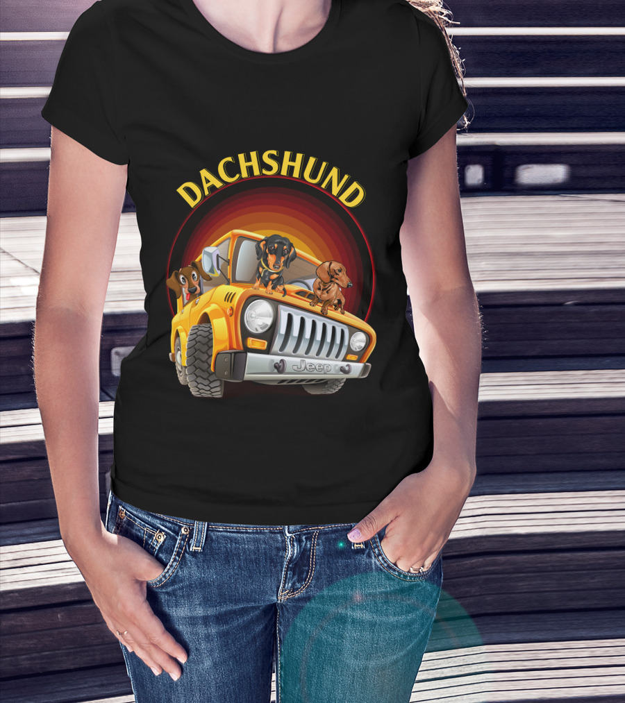 Dachshund Jeep Adventure T-Shirt