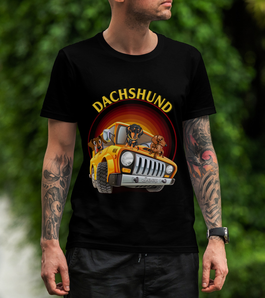 Dachshund Jeep Adventure T-Shirt