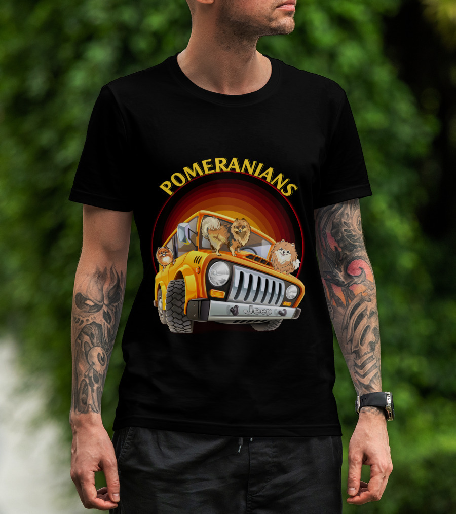 Pomeranians Jeep Adventure Dh T-Shirt