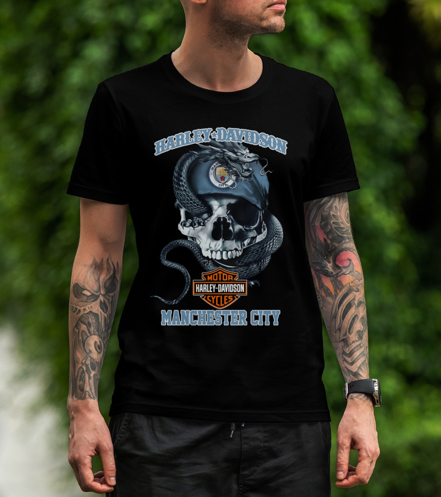 Harley Davidson Motor Cycles Manchester City T-Shirt