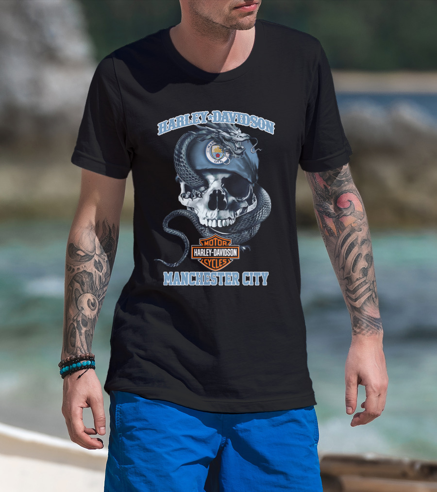 Harley Davidson Motor Cycles Manchester City T-Shirt