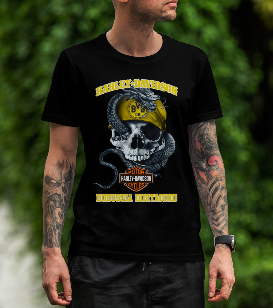 Harley Davidson Motor Cycles Bvb 09 Borussia Dortmund T-Shirt