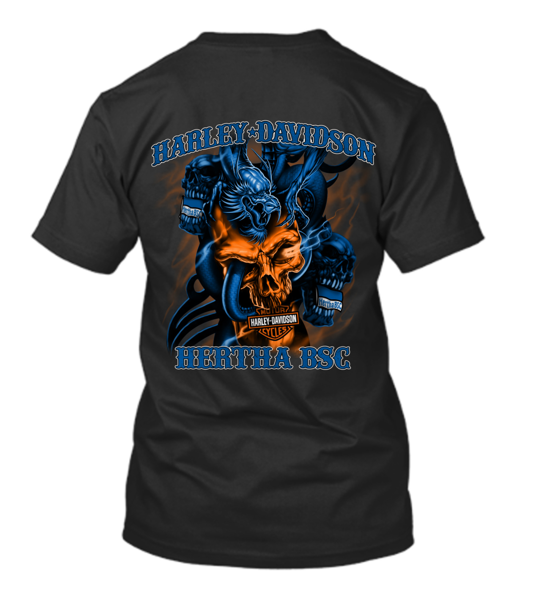 Harley Davidson Hertha Bsc Cycles Skull T-Shirt