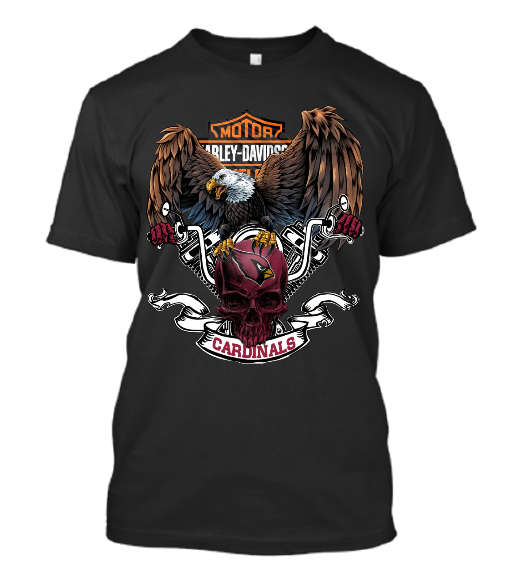 Harley Davidson Motor Cardinals Eagle 87 Arizona Nfl T-Shirt