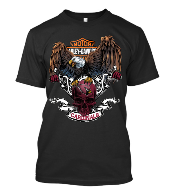 Harley Davidson Motor Cardinals Eagle 87 Arizona Nfl T-Shirt