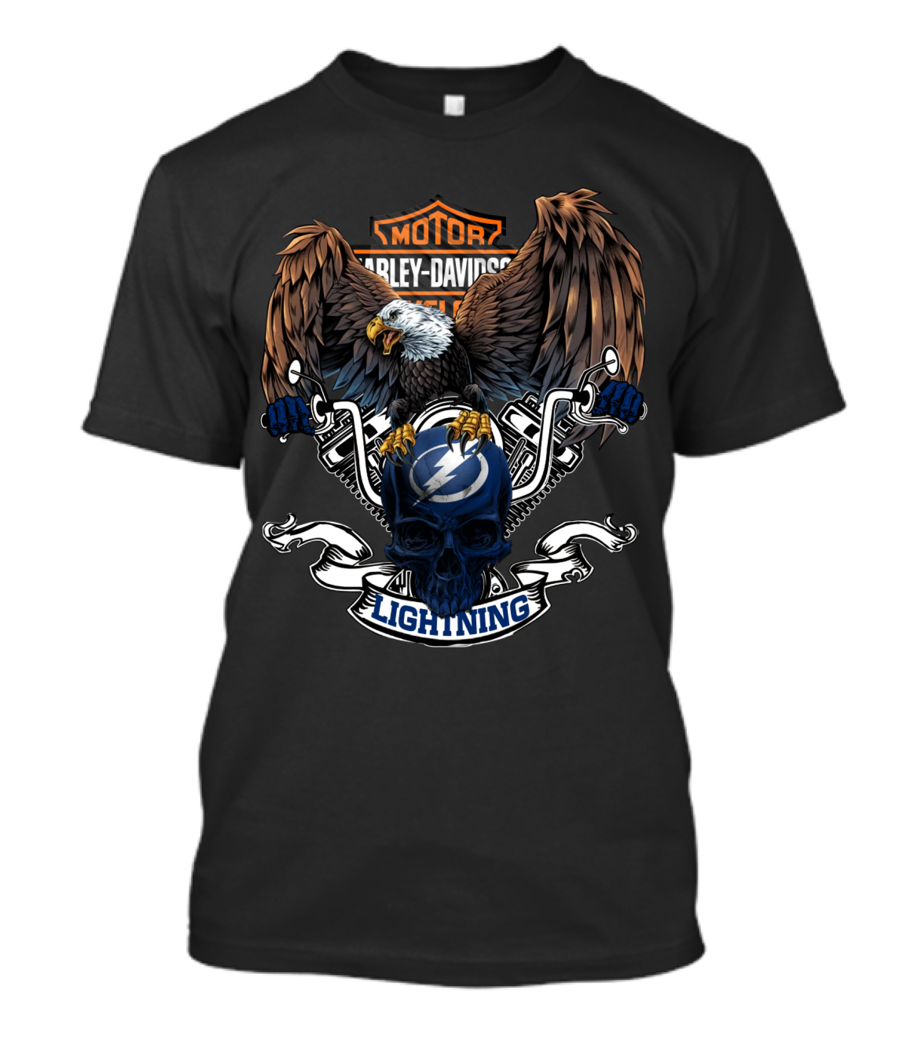 Motor Harley Davidson Eagle Tampa Bay Lightning Nhl T-Shirt