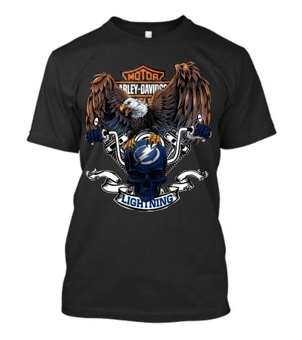 Motor Harley Davidson Eagle Tampa Bay Lightning Nhl T-Shirt