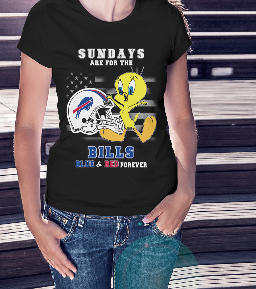 Sundays Are For The Bills Blue & Red Forever T-Shirt