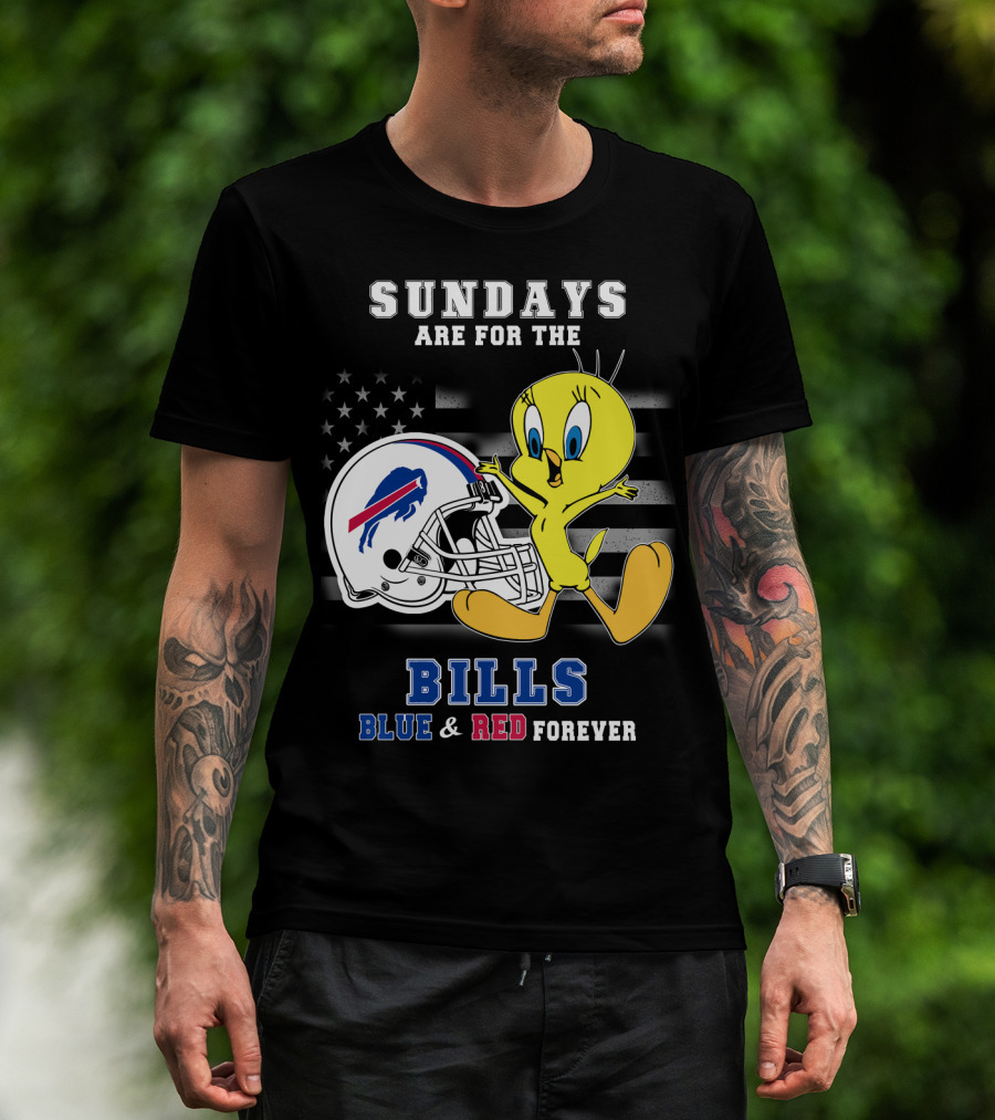 Sundays Are For The Bills Blue & Red Forever T-Shirt
