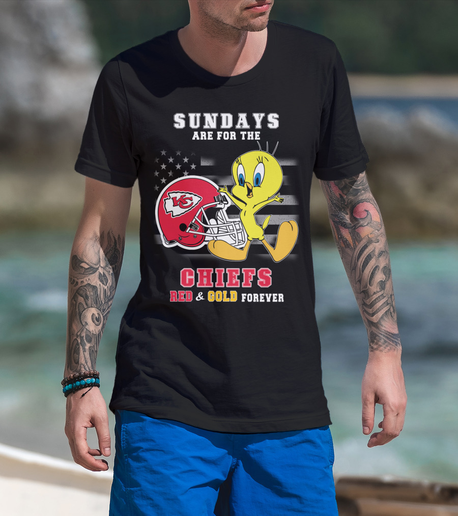 Sundays Are For The Chiefs Red & Gold Forever T-Shirt