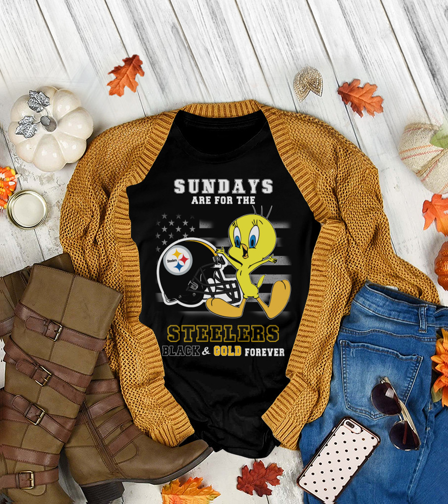 Sundays Are for the Steelers Black and Gold Forever T-Shirt