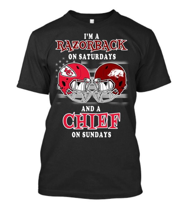 I'm A Razorback On Saturdays And A Chief On Sundays T-Shirt