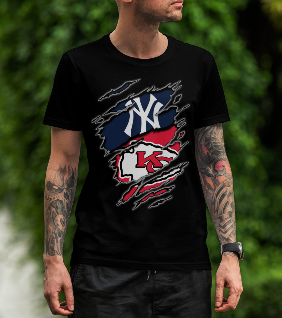 Yankees Chiefs Fan Crossover T-Shirt