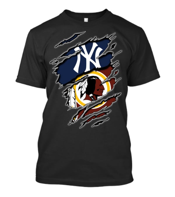 Yankees And Redskins Fan Tribute T-Shirt
