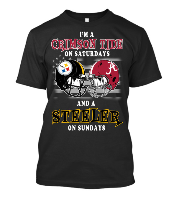 I'm A Crimson Tide On Saturdays And A Steeler On Sundays T-Shirt
