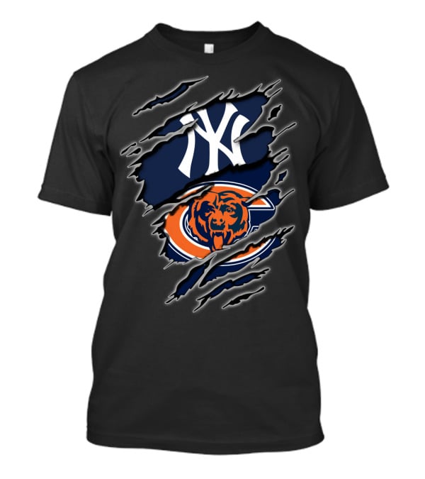 New York Yankees Chicago Bears Fans T-Shirt