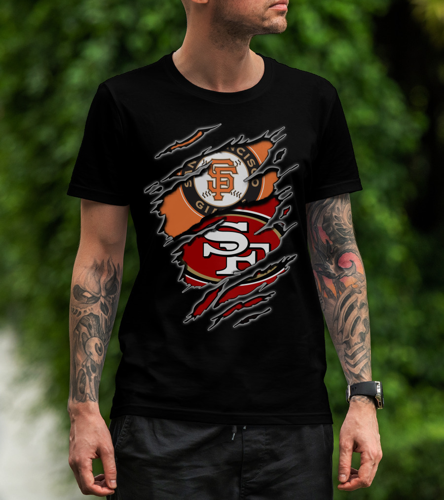 San Francisco Giants 49ers Fan Logo Combo T-Shirt
