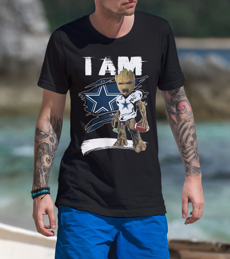 I Am Cowboys Star Fan Graphic Mashup T-Shirt